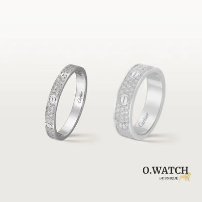 BAGUE CARTIER LOVE PETIT MODÈLE PAVÉ WHITE GOLD bague