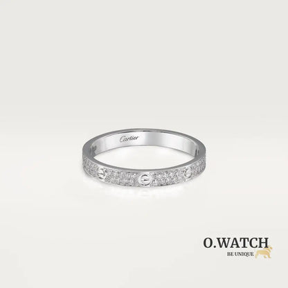 BAGUE CARTIER LOVE PETIT MODÈLE PAVÉ WHITE GOLD bague