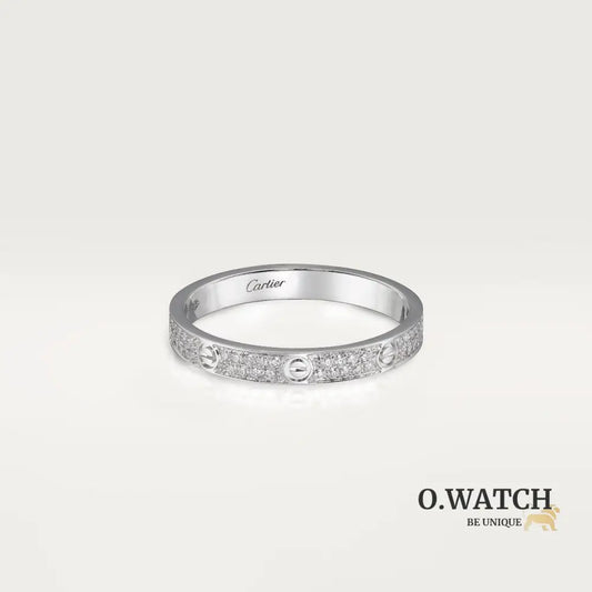 BAGUE CARTIER LOVE PETIT MODÈLE PAVÉ WHITE GOLD bague