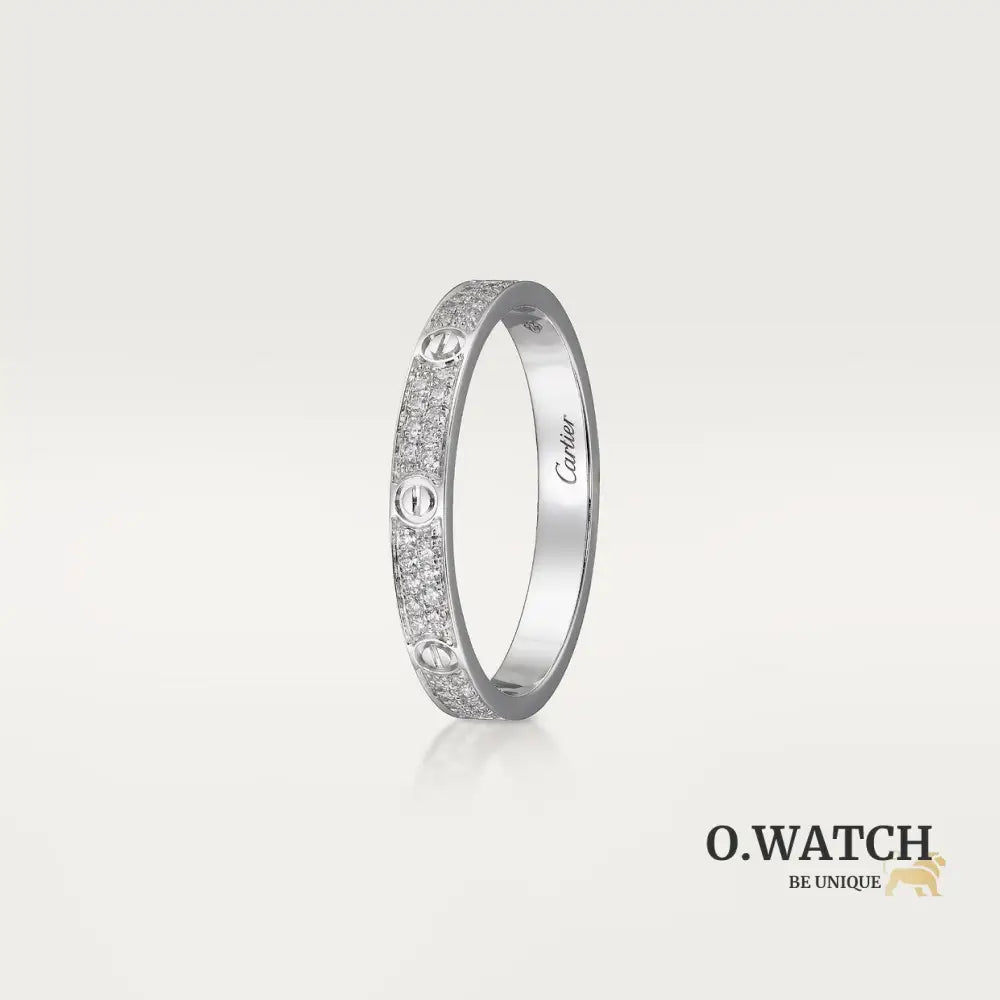 BAGUE CARTIER LOVE PETIT MODÈLE PAVÉ WHITE GOLD bague