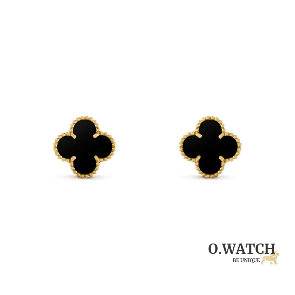 Boucle Van Cleef Vintage Alhambra Noir Onyx