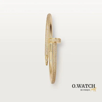 BRACELET CARTIER JUSTE UN CLOU MODÉLE CLASSIQUE SEMI PAVÉ GOLD Bracelet Cartier