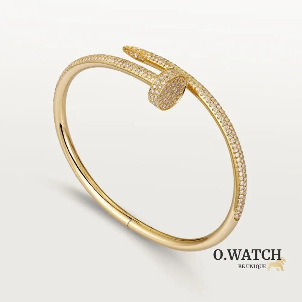 BRACELET CARTIER JUSTE UN CLOU MODÉLE CLASSIQUE SEMI PAVÉ GOLD Bracelet Cartier