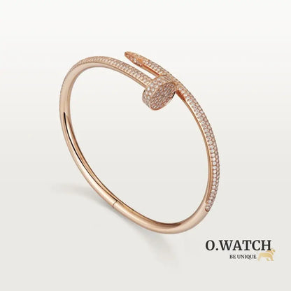 BRACELET CARTIER JUSTE UN CLOU MODÉLE CLASSIQUE SEMI PAVÉ ROSE GOLD Bracelet Cartier