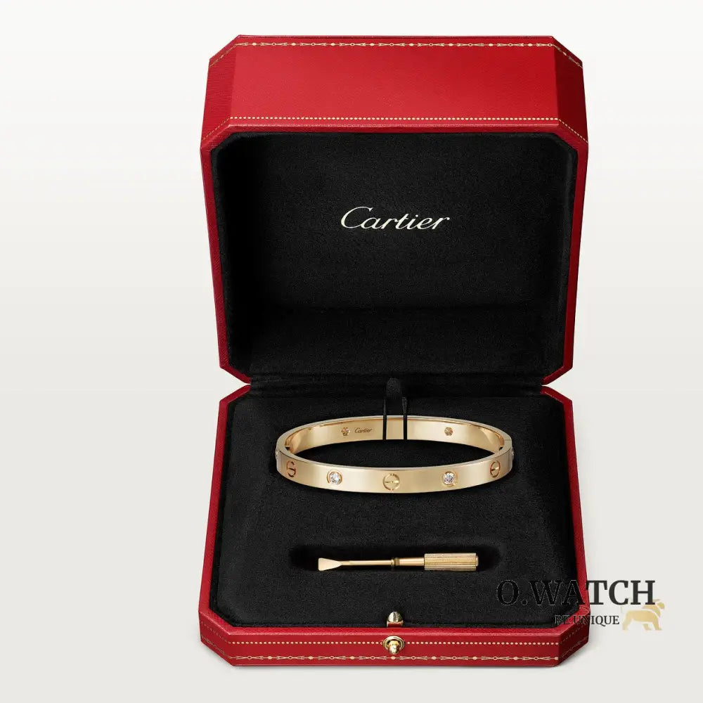 BRACELET CARTIER LOVE GOLD 4 DIAMONDS Bracelet Cartier