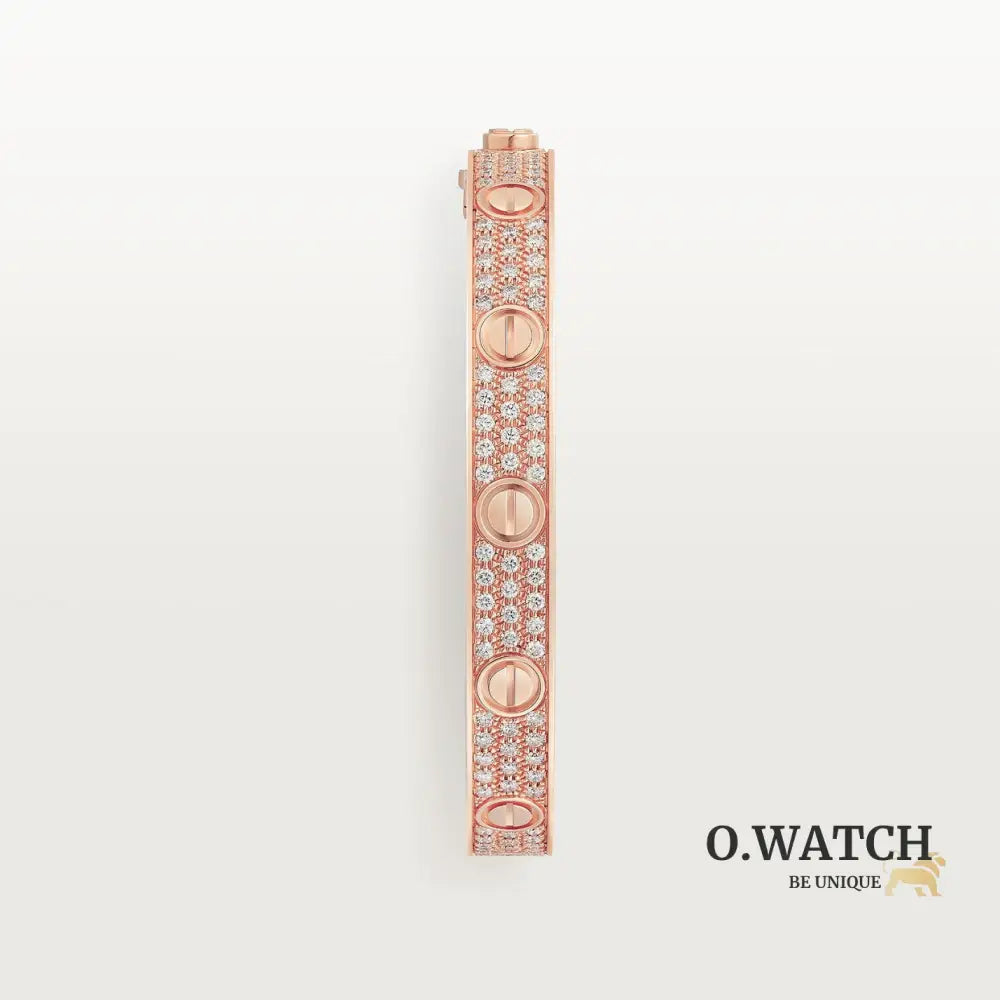 BRACELET CARTIER LOVE MODÉLE CLASSIQUE PAVÉ ROSE GOLD Bracelet Cartier