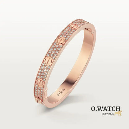 BRACELET CARTIER LOVE MODÉLE CLASSIQUE PAVÉ ROSE GOLD Bracelet Cartier