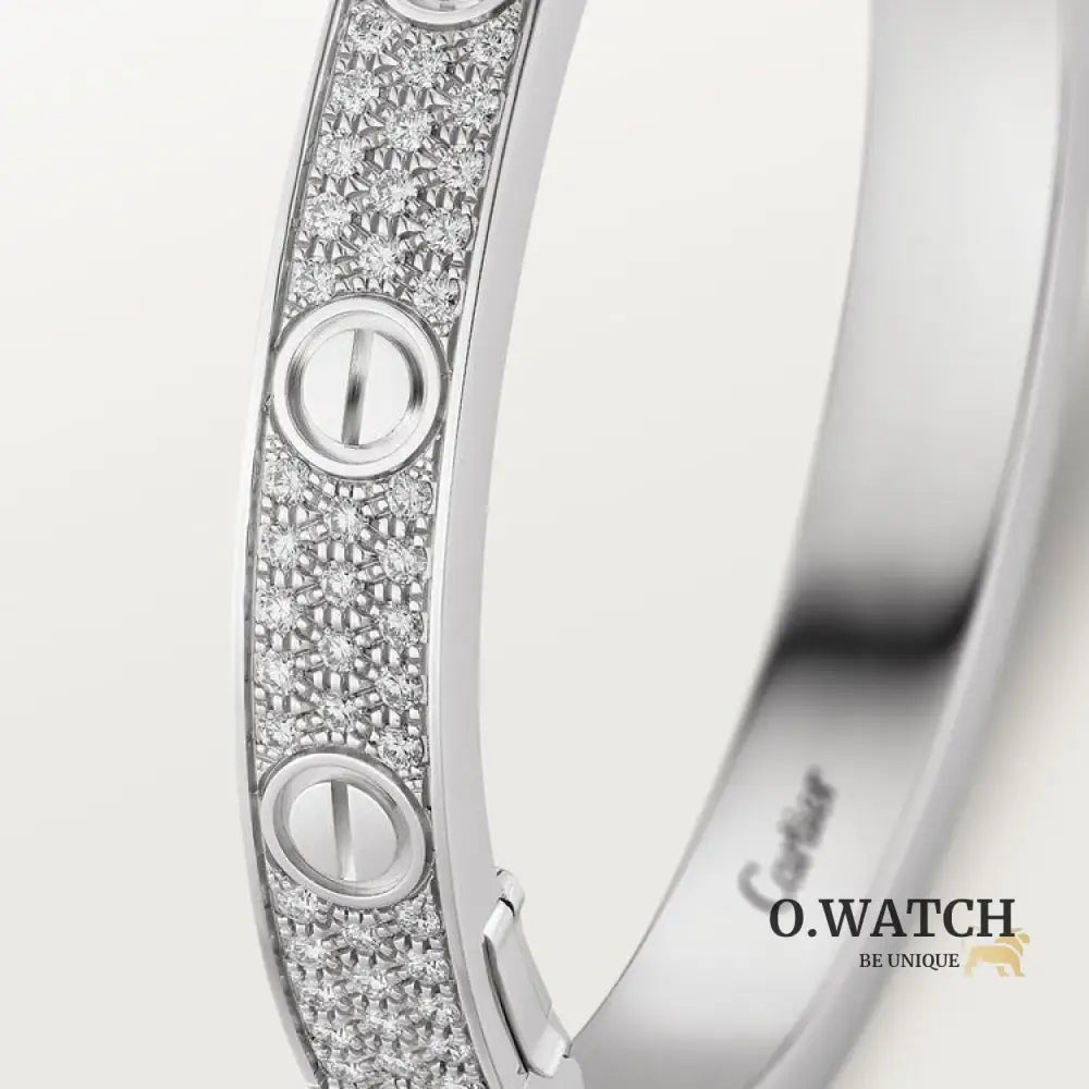 BRACELET CARTIER LOVE MODÉLE CLASSIQUE PAVÉ WHITE GOLD Bracelet Cartier