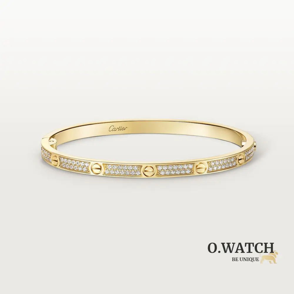 BRACELET CARTIER LOVE PETIT MODÉLE CLASSIQUE PAVÉ GOLD Bracelet Cartier