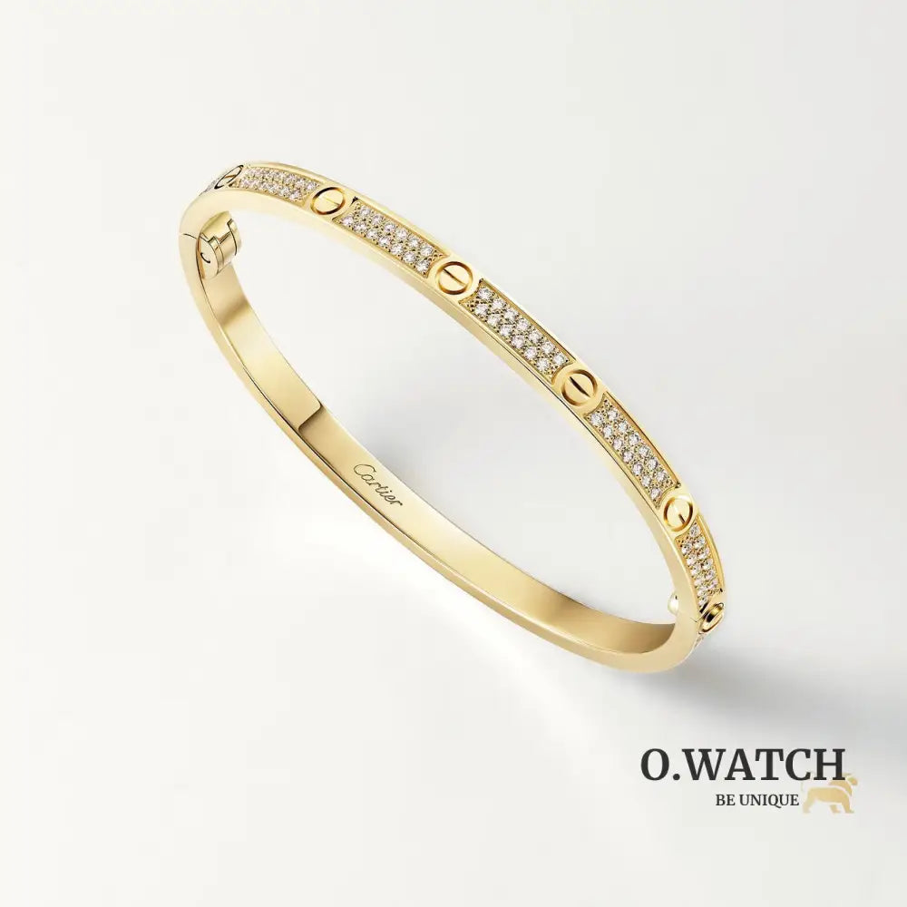 BRACELET CARTIER LOVE PETIT MODÉLE CLASSIQUE PAVÉ GOLD Bracelet Cartier