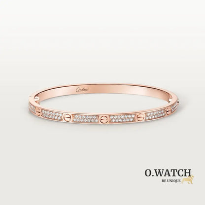 BRACELET CARTIER LOVE PETIT MODÉLE CLASSIQUE PAVÉ ROSE GOLD Bracelet Cartier