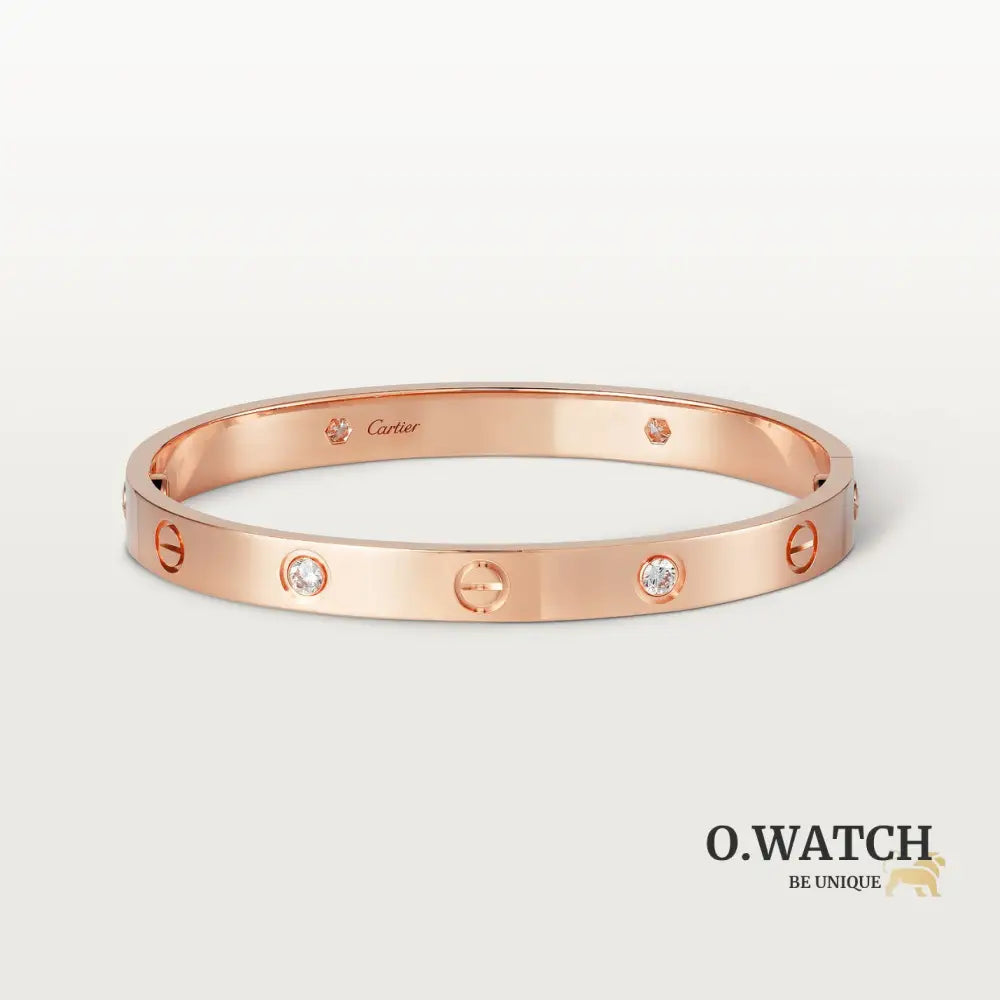BRACELET CARTIER LOVE ROSE GOLD 4 DIAMONDS Bracelet Cartier