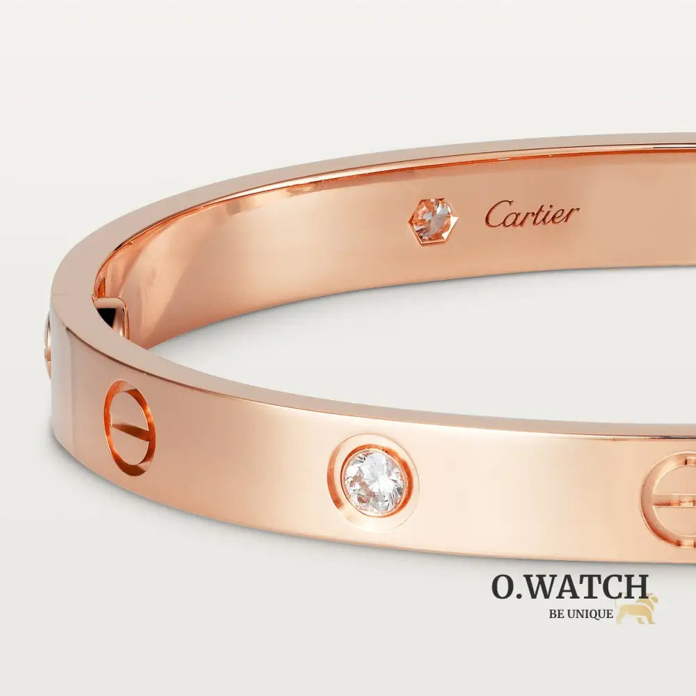 BRACELET CARTIER LOVE ROSE GOLD 4 DIAMONDS Bracelet Cartier