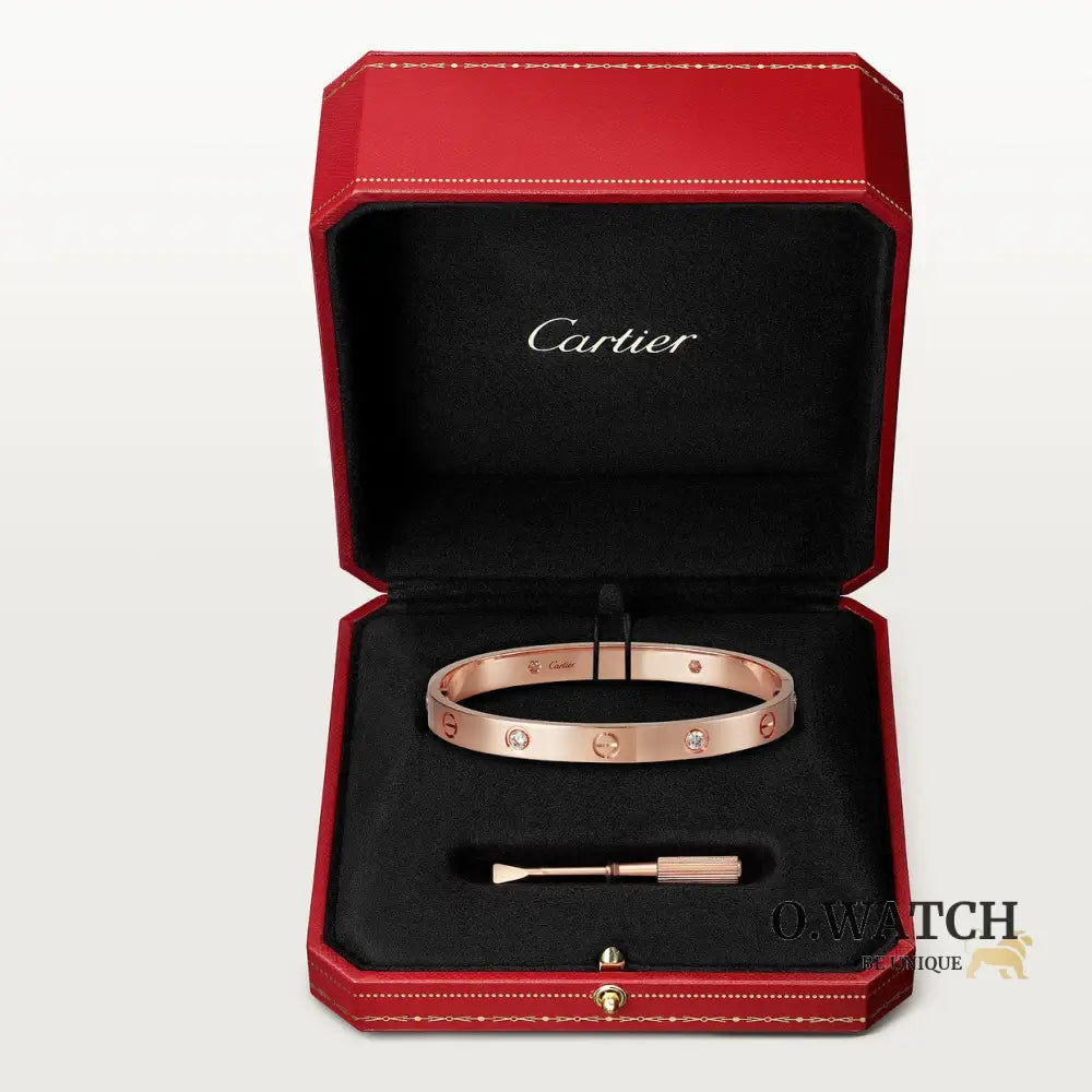BRACELET CARTIER LOVE ROSE GOLD 4 DIAMONDS Bracelet Cartier