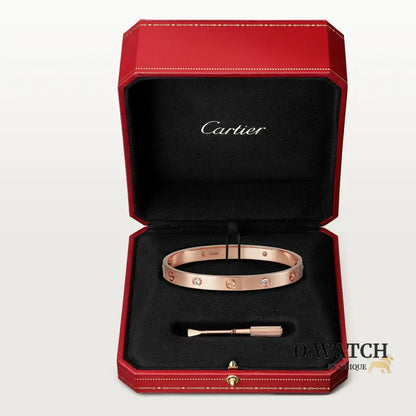 BRACELET CARTIER LOVE ROSE GOLD 4 DIAMONDS Bracelet Cartier