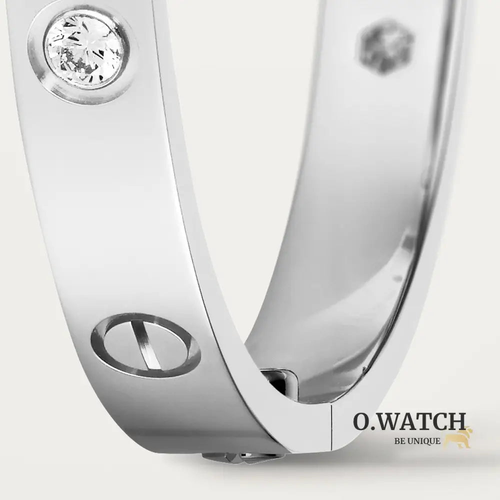 BRACELET CARTIER LOVE WHITE GOLD 4 DIAMONDS Bracelet Cartier