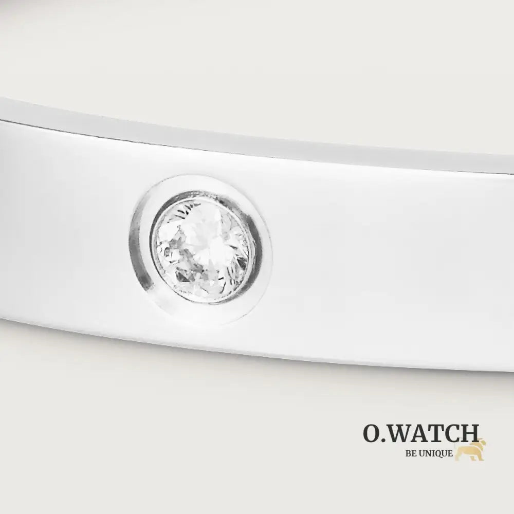 BRACELET CARTIER LOVE WHITE GOLD 4 DIAMONDS Bracelet Cartier