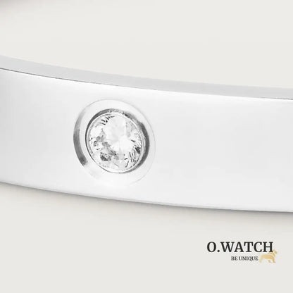 BRACELET CARTIER LOVE WHITE GOLD 4 DIAMONDS Bracelet Cartier