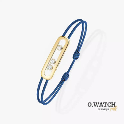 BRACELET MESSIKA CORDE BLEU MARINE GOLD Bracelet Messika