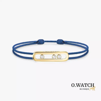 BRACELET MESSIKA CORDE BLEU MARINE GOLD Bracelet Messika