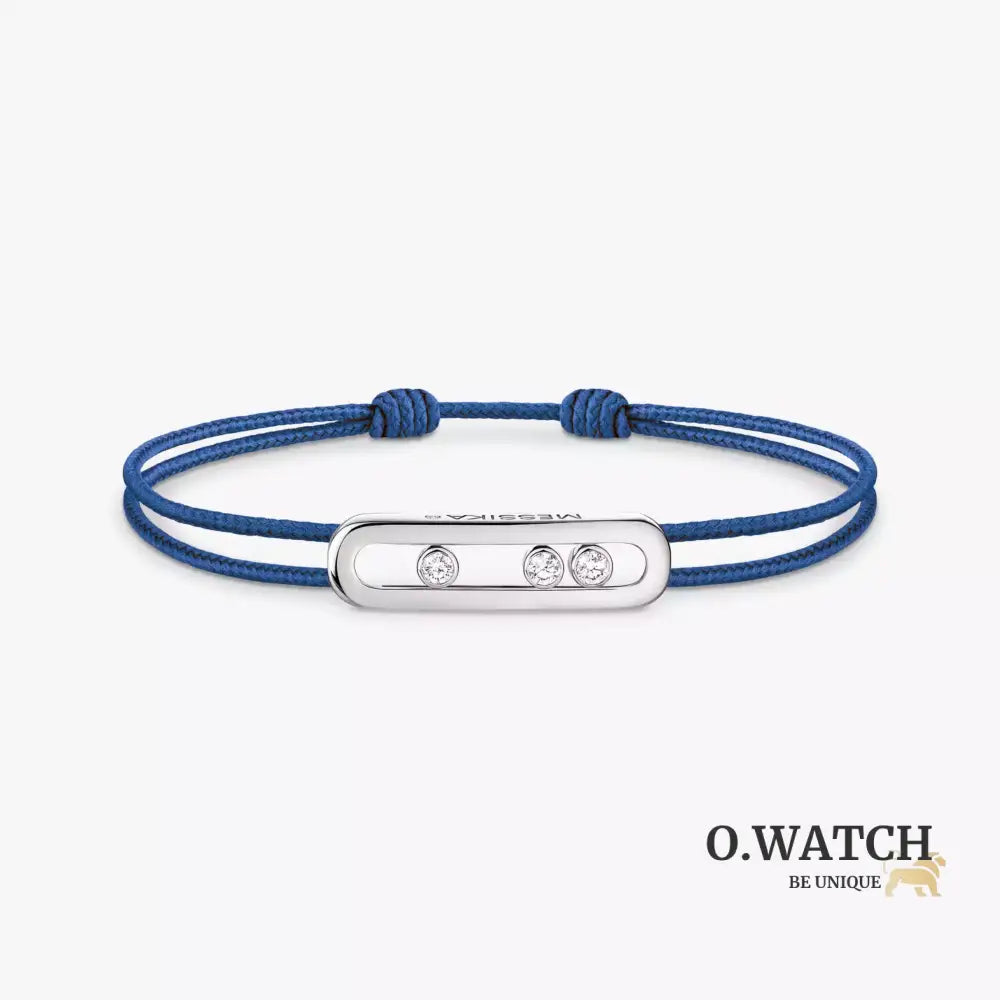 BRACELET MESSIKA CORDE BLEU MARINE WHITE GOLD Bracelet Messika