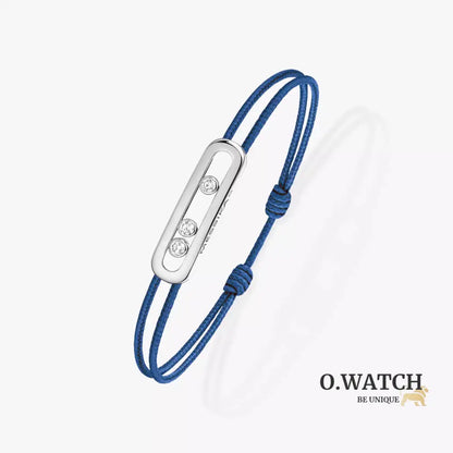 BRACELET MESSIKA CORDE BLEU MARINE WHITE GOLD Bracelet Messika