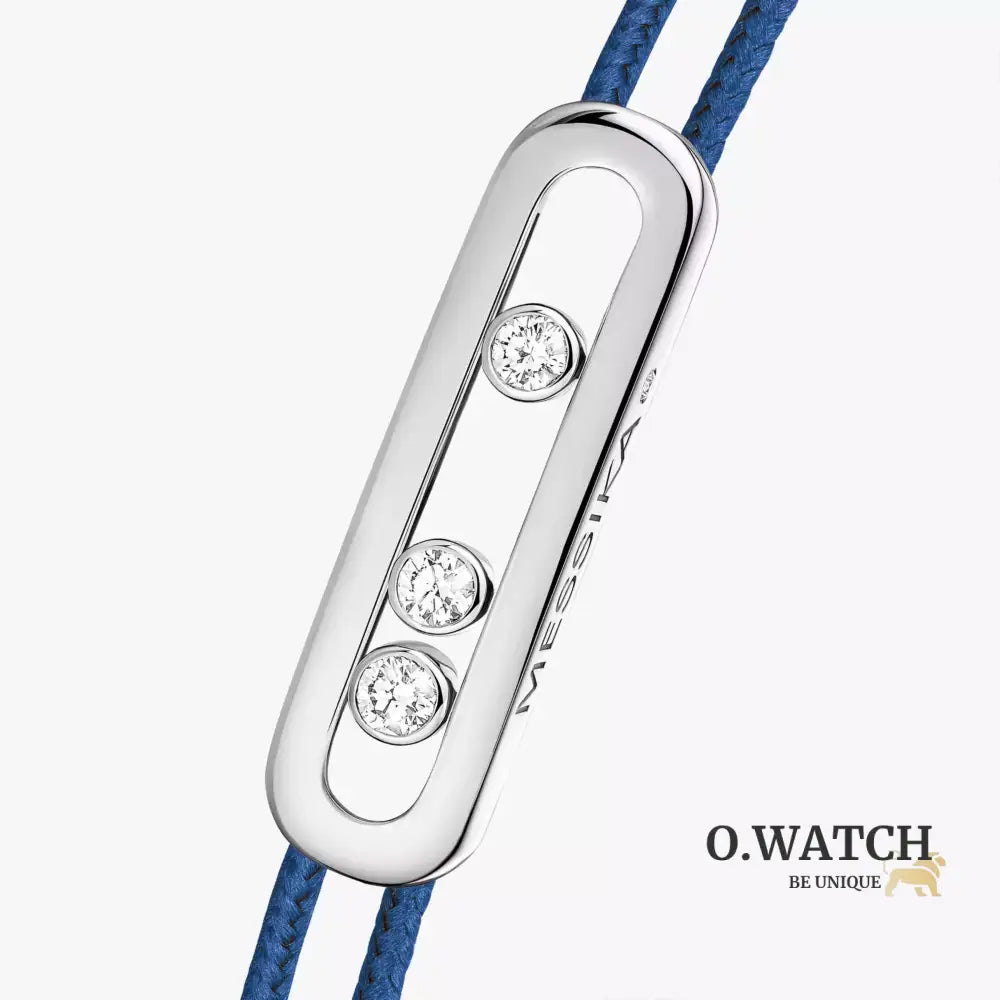 BRACELET MESSIKA CORDE BLEU MARINE WHITE GOLD Bracelet Messika