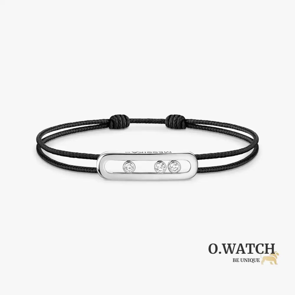 BRACELET MESSIKA CORDE NOIR WHITE GOLD Bracelet Messika