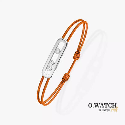 BRACELET MESSIKA CORDE ORANGE WHITE GOLD Bracelet Messika