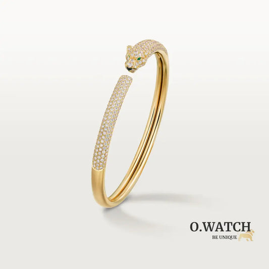 BRACELET PANTHERE PETIT MODELE SEMI PAVE GOLD Bracelet Cartier
