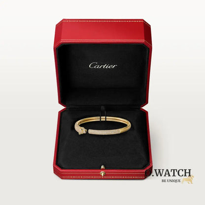 BRACELET PANTHERE PETIT MODELE SEMI PAVE GOLD Bracelet Cartier