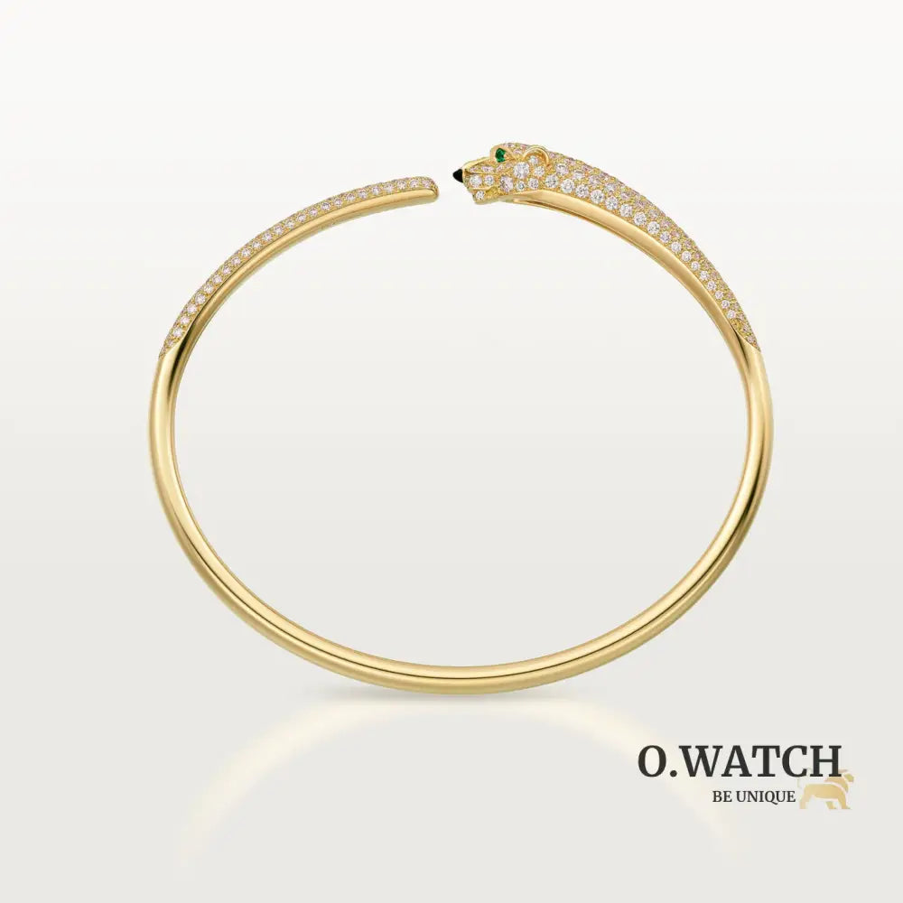 BRACELET PANTHERE PETIT MODELE SEMI PAVE GOLD Bracelet Cartier