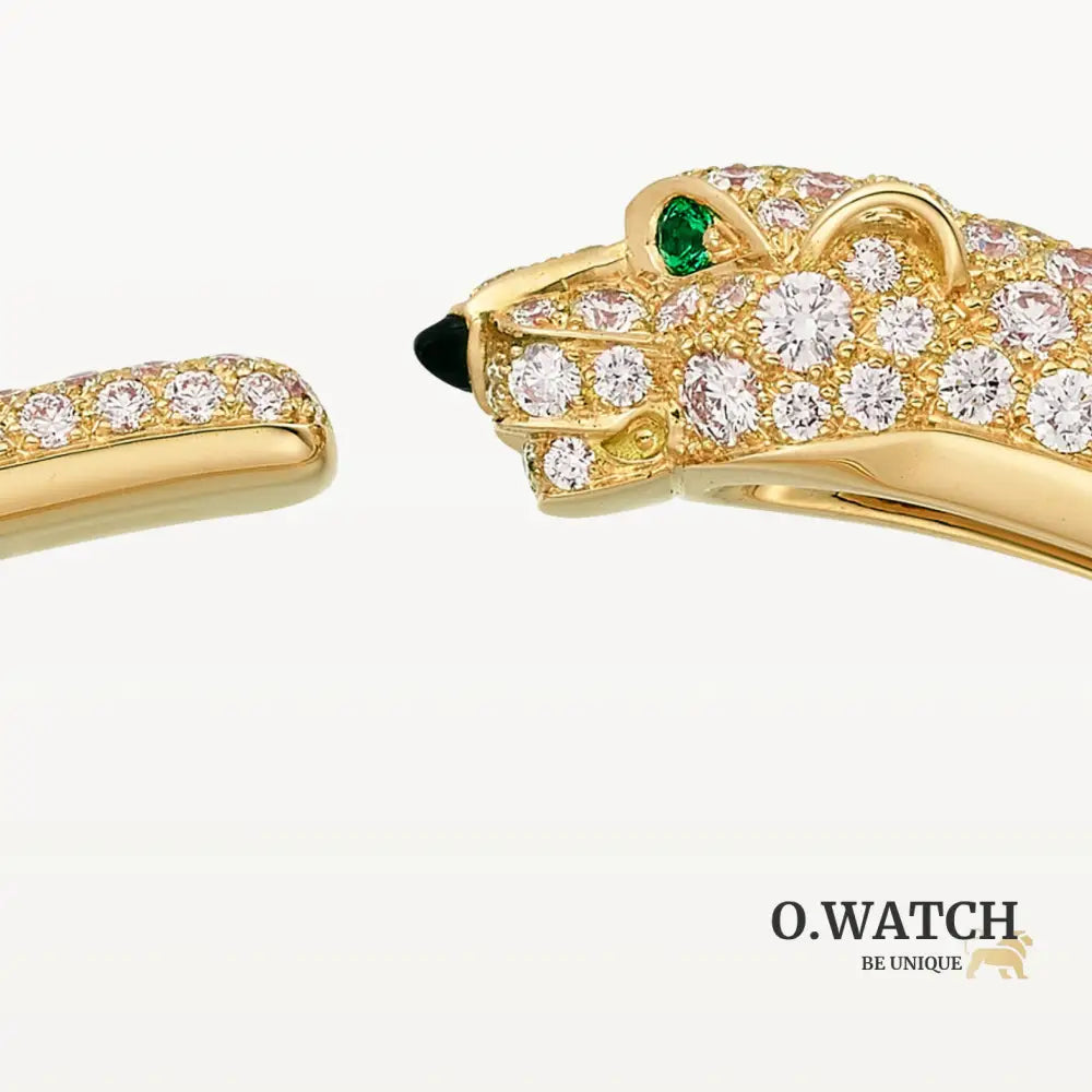 BRACELET PANTHERE PETIT MODELE SEMI PAVE GOLD Bracelet Cartier