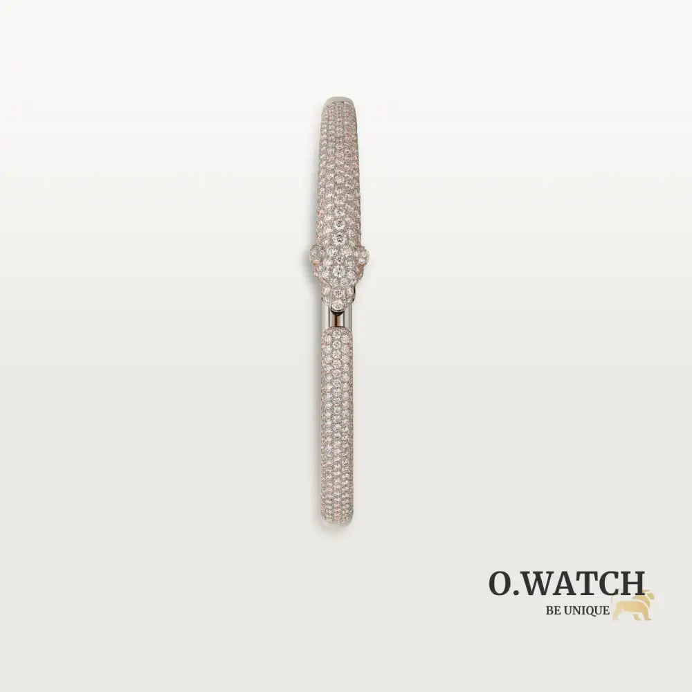 BRACELET PANTHERE PETIT MODELE SEMI PAVE WHITE GOLD Bracelet Cartier