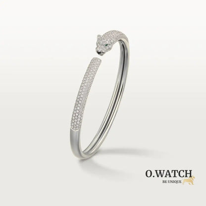 BRACELET PANTHERE PETIT MODELE SEMI PAVE WHITE GOLD Bracelet Cartier