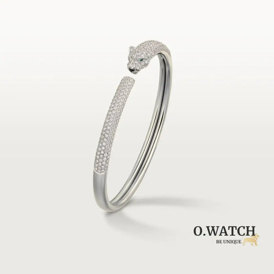 BRACELET PANTHERE PETIT MODELE SEMI PAVE WHITE GOLD Bracelet Cartier