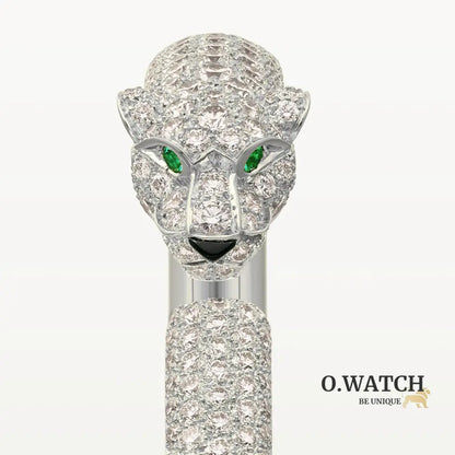 BRACELET PANTHERE PETIT MODELE SEMI PAVE WHITE GOLD Bracelet Cartier