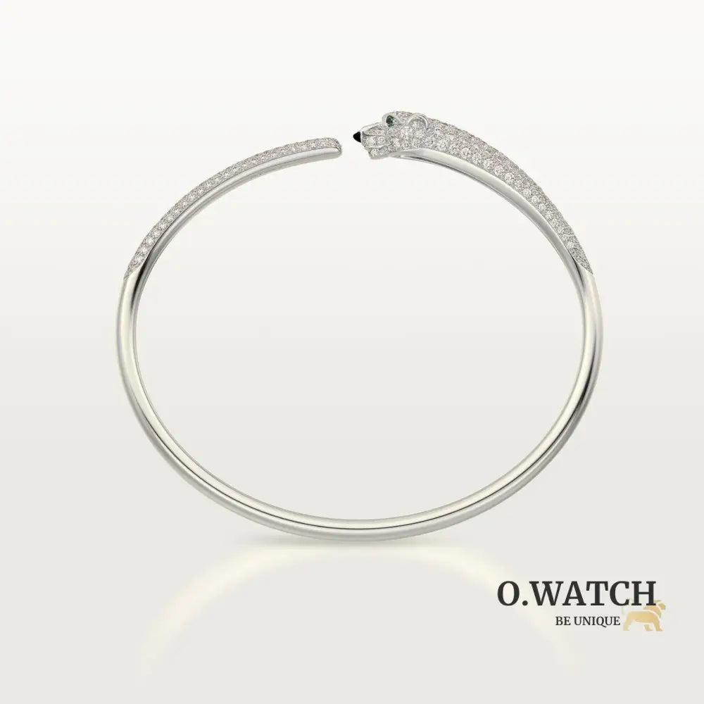 BRACELET PANTHERE PETIT MODELE SEMI PAVE WHITE GOLD Bracelet Cartier