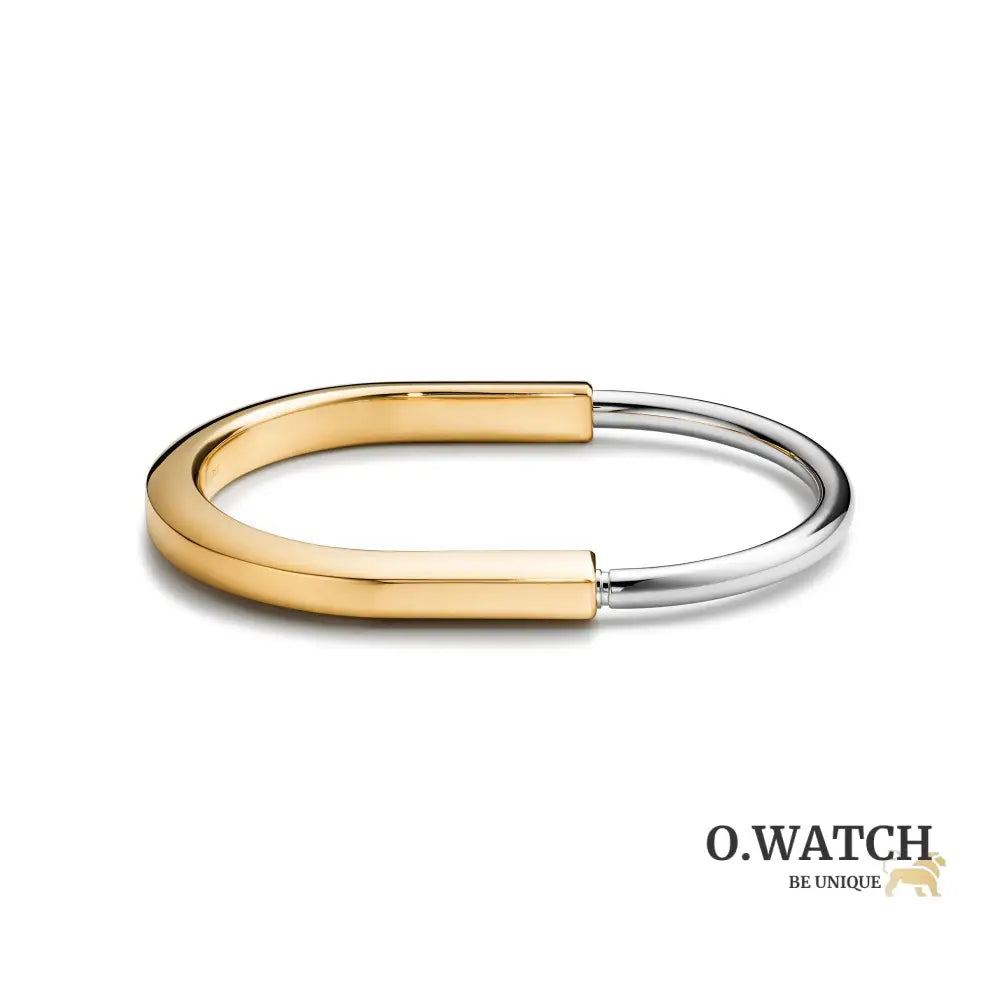 BRACELET TIFFANY & CO LOCK WHITE GOLD ET GOLD
