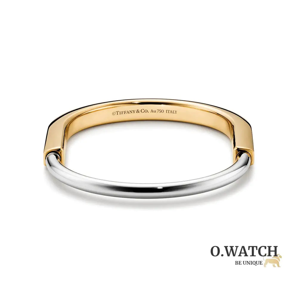 BRACELET TIFFANY & CO LOCK WHITE GOLD ET GOLD