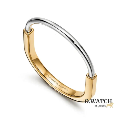 BRACELET TIFFANY & CO LOCK WHITE GOLD ET GOLD