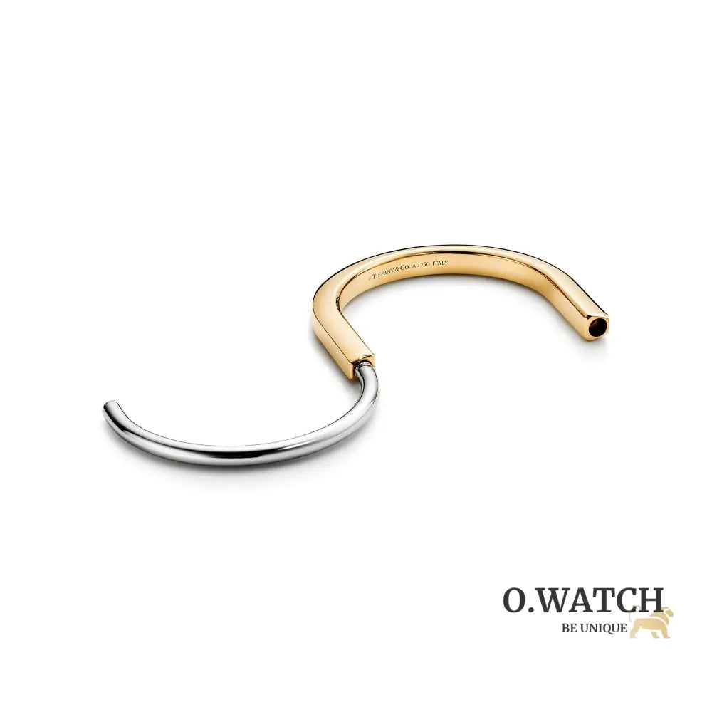 BRACELET TIFFANY & CO LOCK WHITE GOLD ET GOLD