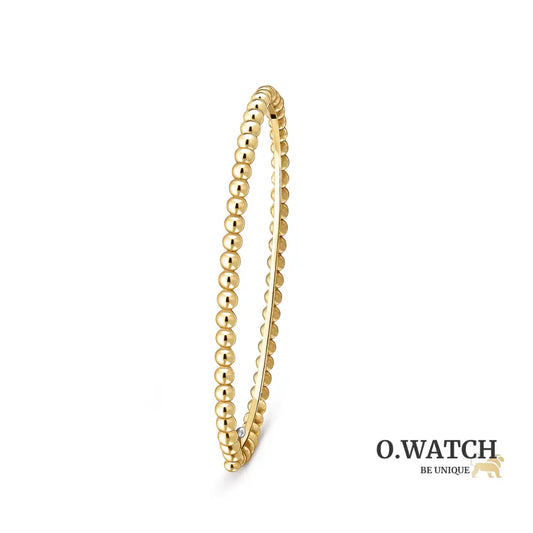 Bracelet Van Cleef Perlée Perle d'Or Moyen Modèle Gold