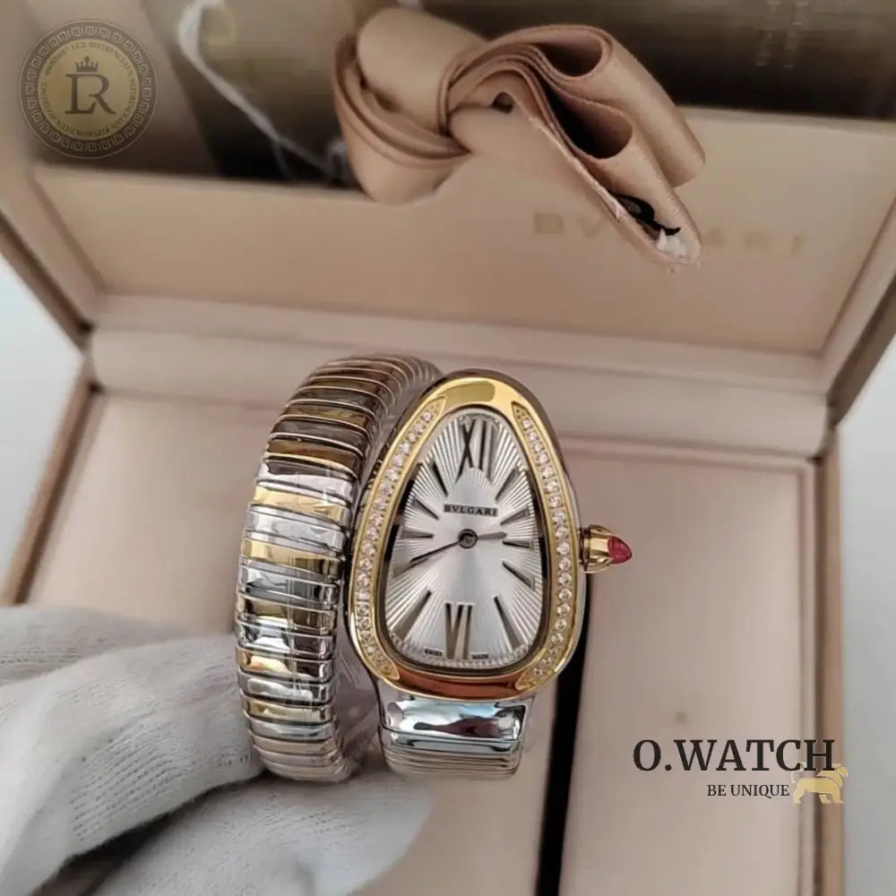 Bvlgari Serpenti Tubogas or jaune - sertie de diamants