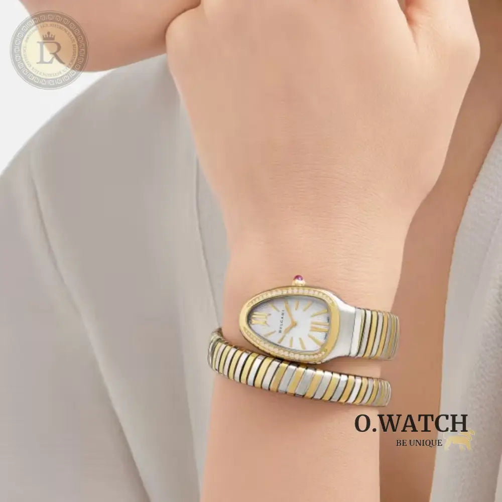 Bvlgari Serpenti Tubogas or jaune - sertie de diamants