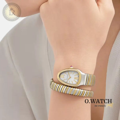 Bvlgari Serpenti Tubogas or jaune - sertie de diamants