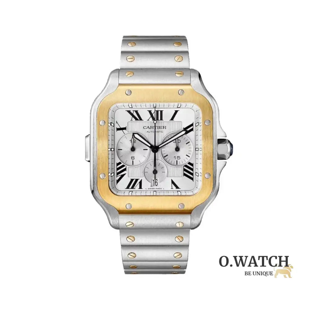 Cartier Santos Chronograph Stainless Steel bronze MONTRE