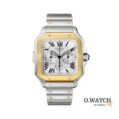 Cartier Santos Chronograph Stainless Steel bronze MONTRE