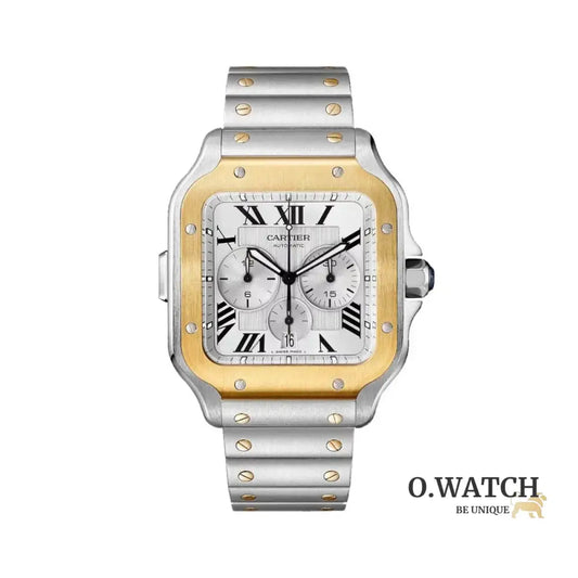 Cartier Santos Chronograph Stainless Steel bronze MONTRE