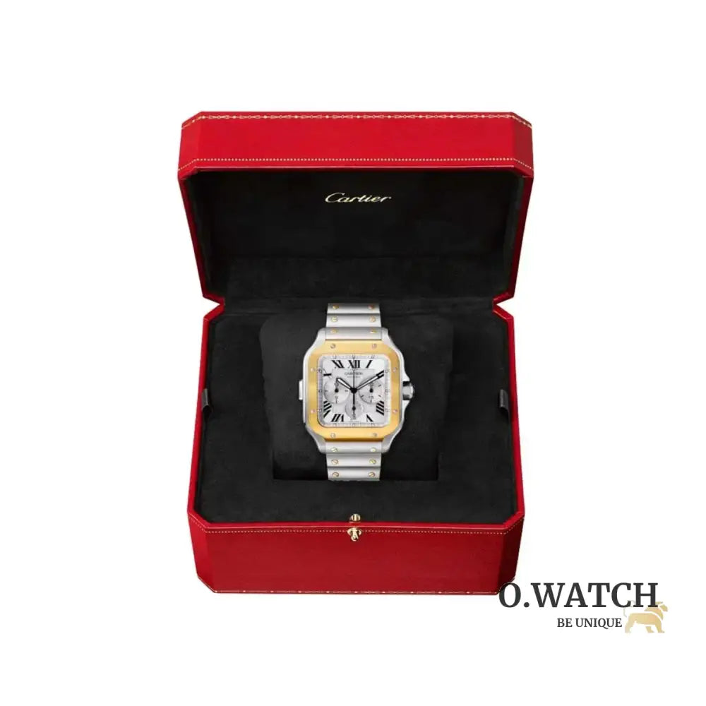 Cartier Santos Chronograph Stainless Steel bronze MONTRE